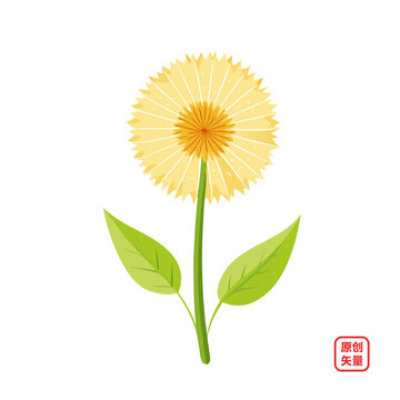 矢量插圖植物鮮花蒲公英