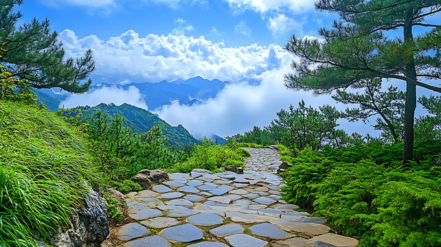 云海山峰步道風(fēng)景