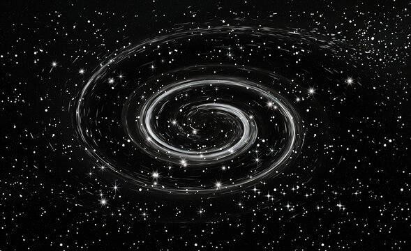 黑色高清旋渦星空