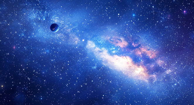 藍色宇宙星空背景