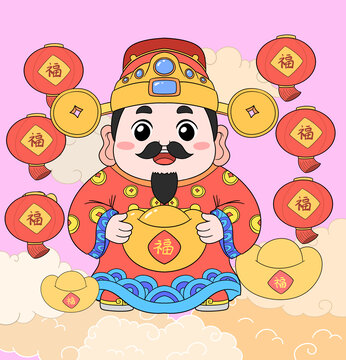 卡通財神爺