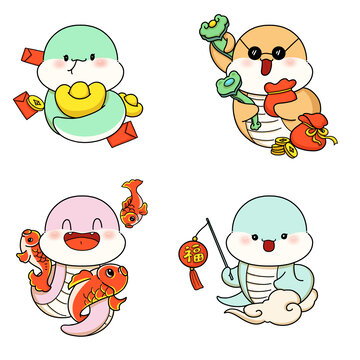 可愛(ài)卡通小蛇系列