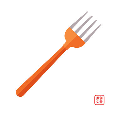 矢量插圖工具鋼叉