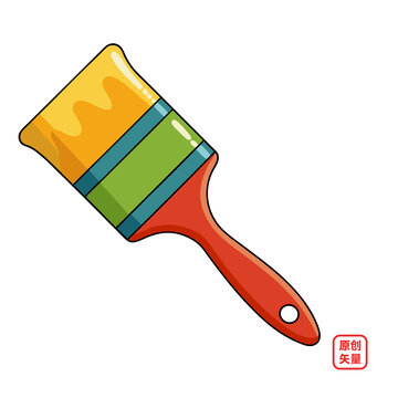 矢量插圖工具刷子