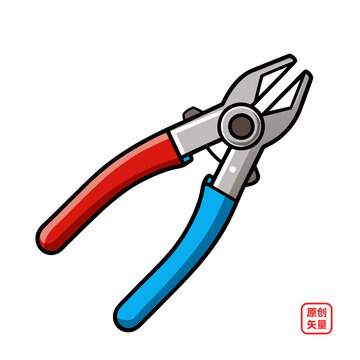 矢量插圖五金工具鉗子