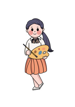 小女生畫畫