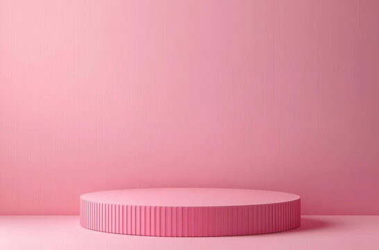 粉色幾何展示臺
