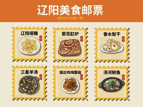 遼陽美食郵票