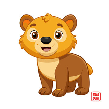 矢量插圖動(dòng)物可愛熊寶寶