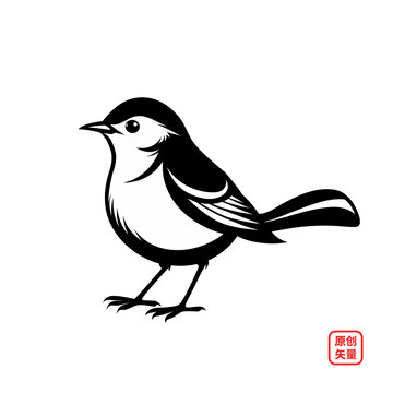 矢量插圖動(dòng)物剪影小鳥