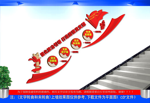 四強黨支部樓梯文化墻