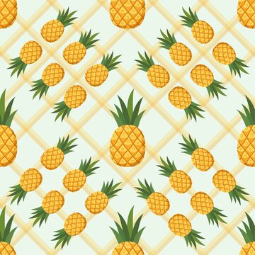 無縫對接矢量菠蘿底紋