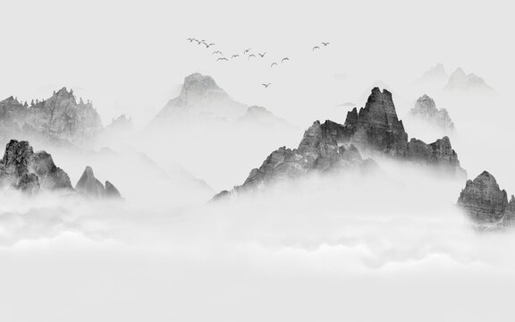 水墨山水畫