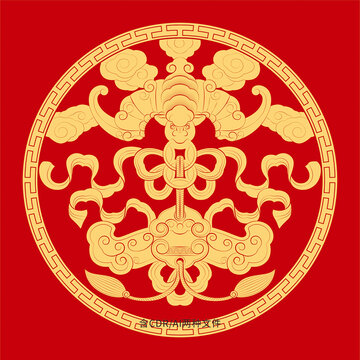 福在眼前古典花紋