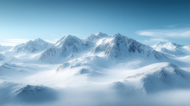 壯麗的雪山景觀畫卷