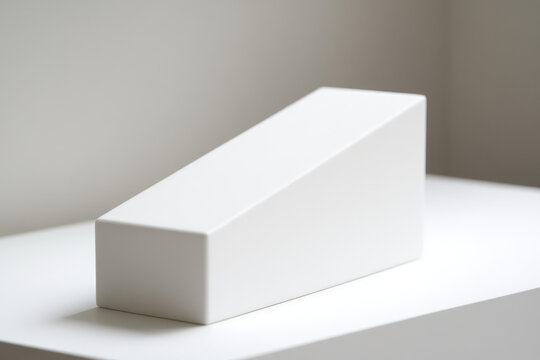 現(xiàn)代極簡白色幾何展示臺
