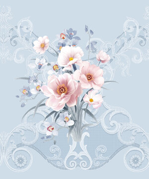 數(shù)碼花卉牡丹