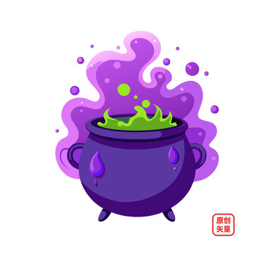 矢量插圖熬制化學(xué)藥水