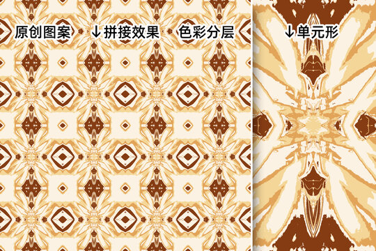 醬黃色印花圖案