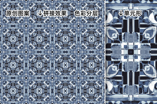 灰藍(lán)色印花圖案