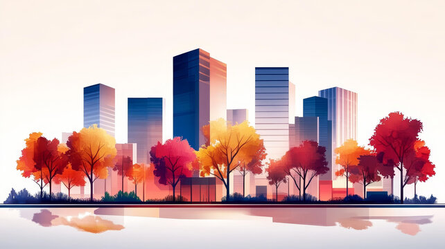 秋日城市風(fēng)景