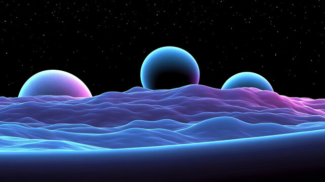 抽象未來(lái)外星景觀(guān)