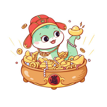 生肖蛇迎新春新年素材