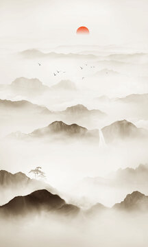 玄關(guān)山水畫