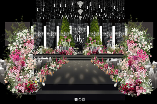 韓式秀場風(fēng)婚禮舞臺(tái)區(qū)