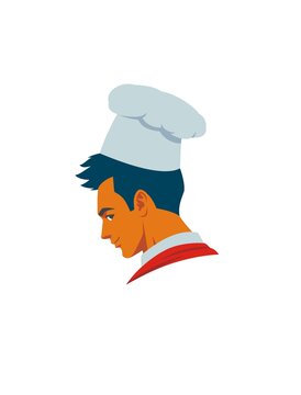 年輕男廚師頭像