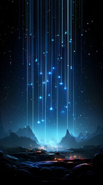 星空下的夢幻山谷