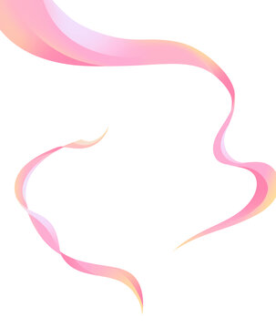 粉色飄帶絲帶元素插畫