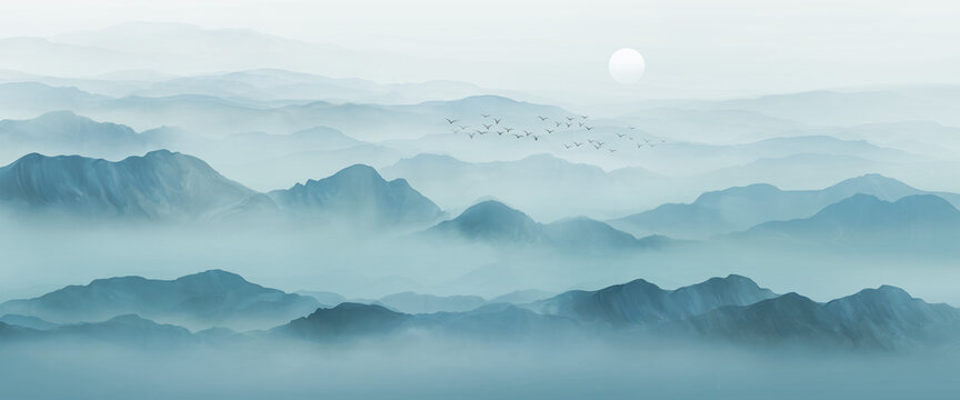 新中式山水畫