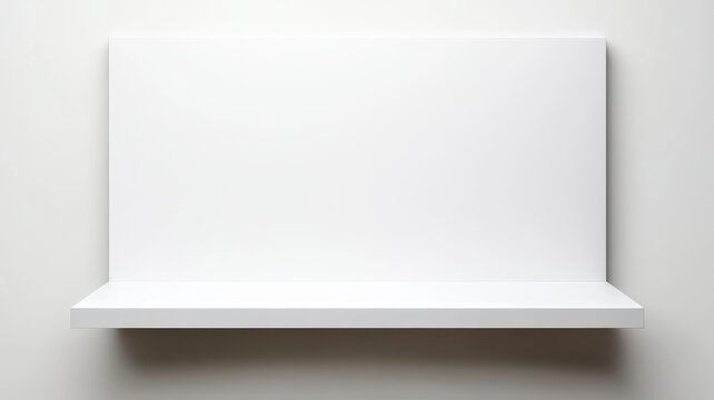 空置白色墻面展示架