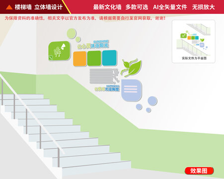 心理健康樓梯文化墻