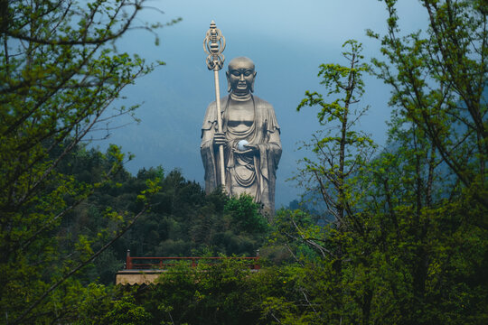 九華山大愿文化園99米地藏菩薩大銅像