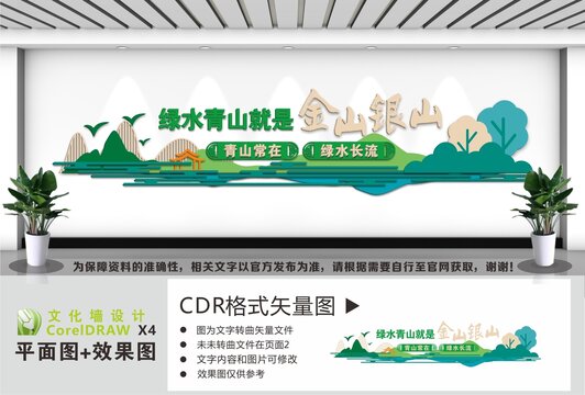 綠水青山就是金山銀山文化墻