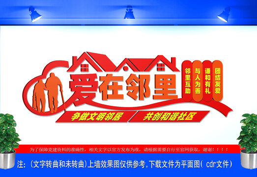 愛在鄰里文化墻