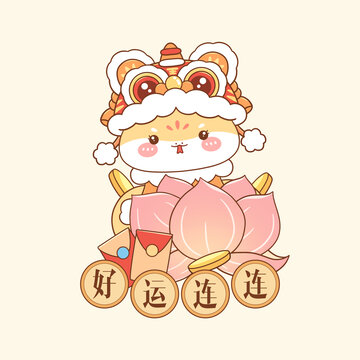 蛇年文創(chuàng)插畫好運(yùn)連連