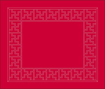 中式影樓背景花窗
