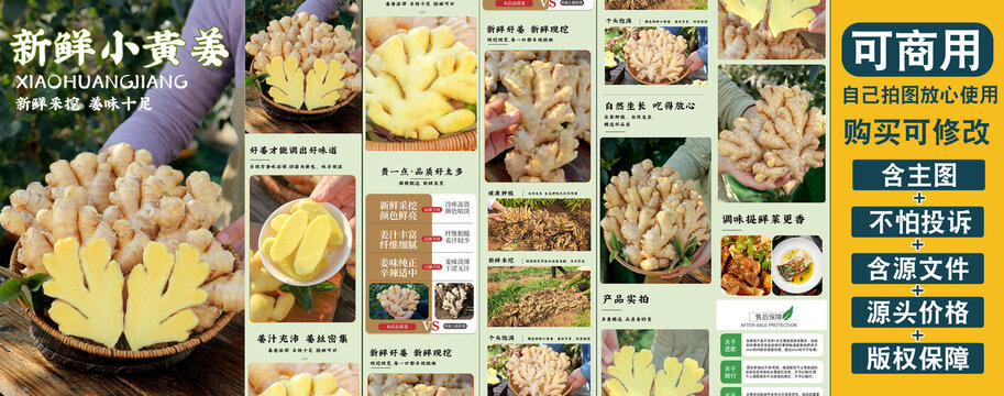 小黃姜詳情頁