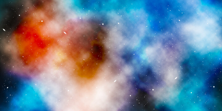 藍(lán)色宇宙星云軟膜背景