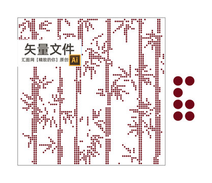 竹子鏤空?qǐng)D案