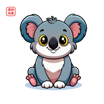矢量插圖動(dòng)物可愛(ài)小考拉