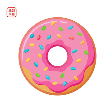 矢量插圖美食甜甜圈