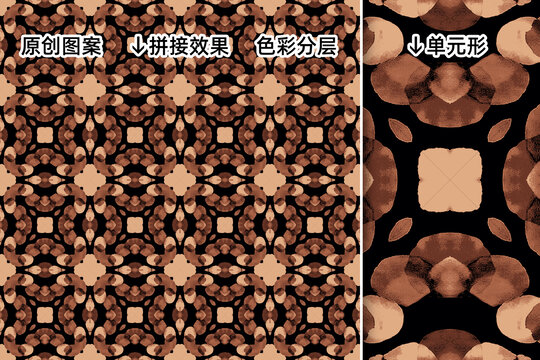 醬色印花圖案