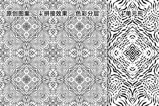黑白印花圖案