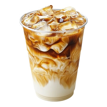 [免摳素材]塑料杯中的美味冰咖啡