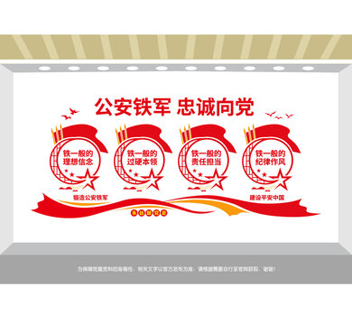 公安鐵軍忠誠向黨