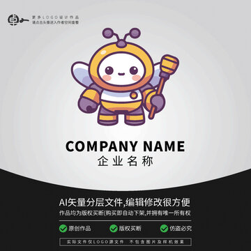 機器人LOGO卡通科技蜜蜂